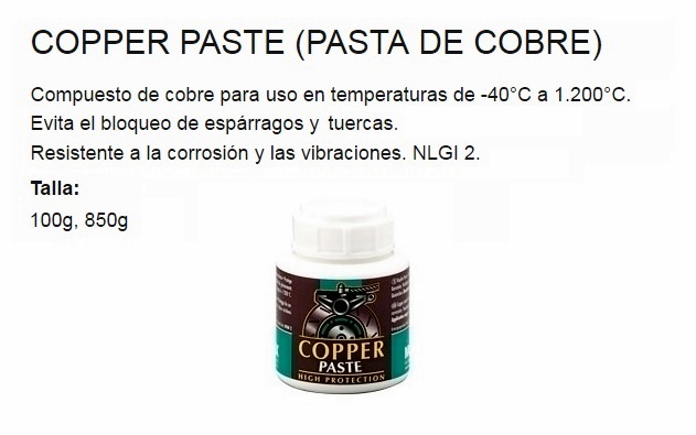 ACEITE MOTOREX COPPER PASTE 100 GR.